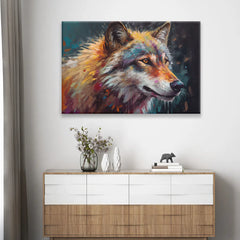 Tableau Loup Coloré