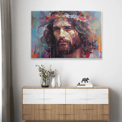 Tableau Portrait Expressif Jésus