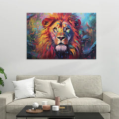 Tableau Lion Coloré