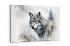 Tableau Loup dans la Neige