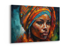 Tableau Femme africaine coloré