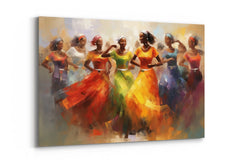 Tableau Femmes Africaines dansantes