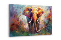 Tableau Elephant Coloré