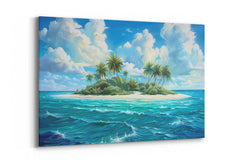 Île tropicale paradisiaque Impression sur toile