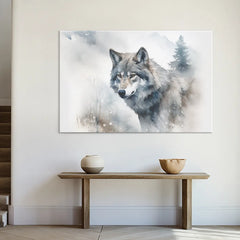 Tableau Loup dans la Neige