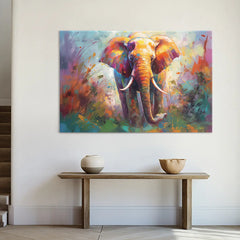 Tableau Elephant Coloré