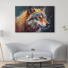 Tableau Loup Coloré