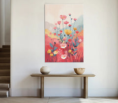 Tableau Paysage floral fantaisiste