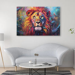 Tableau Lion Coloré